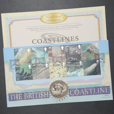 ＜小葵钱铺＞第64期·克朗币·套币·银币场·满200包邮，不寄存·3号发货 - 〈邮币封〉直布罗陀1998年世界贸易商·汉萨同盟1克朗纪念币