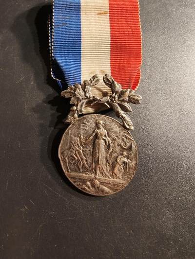 老王徽章第160期 -  法国银级内务部服役奖章    早期版