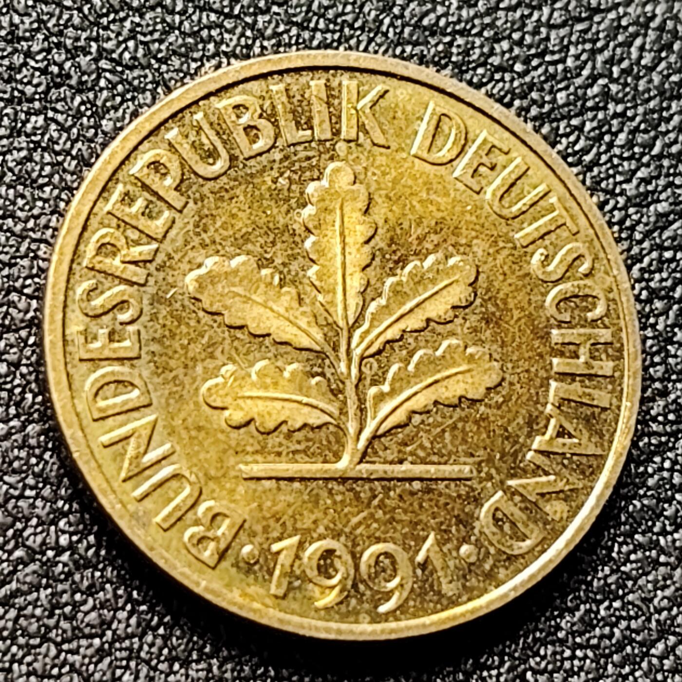 泉币菌-第121场-精品福利场 原光美品 德国1991年 10芬尼硬币