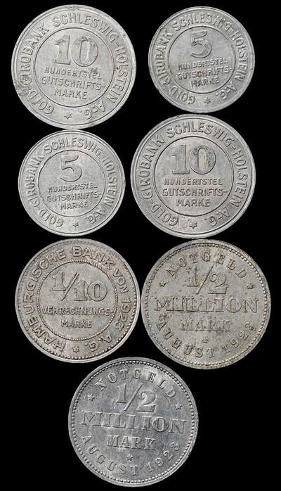 修遠堂世界钱币第九十一期 - 德国紧急时期铝币一组