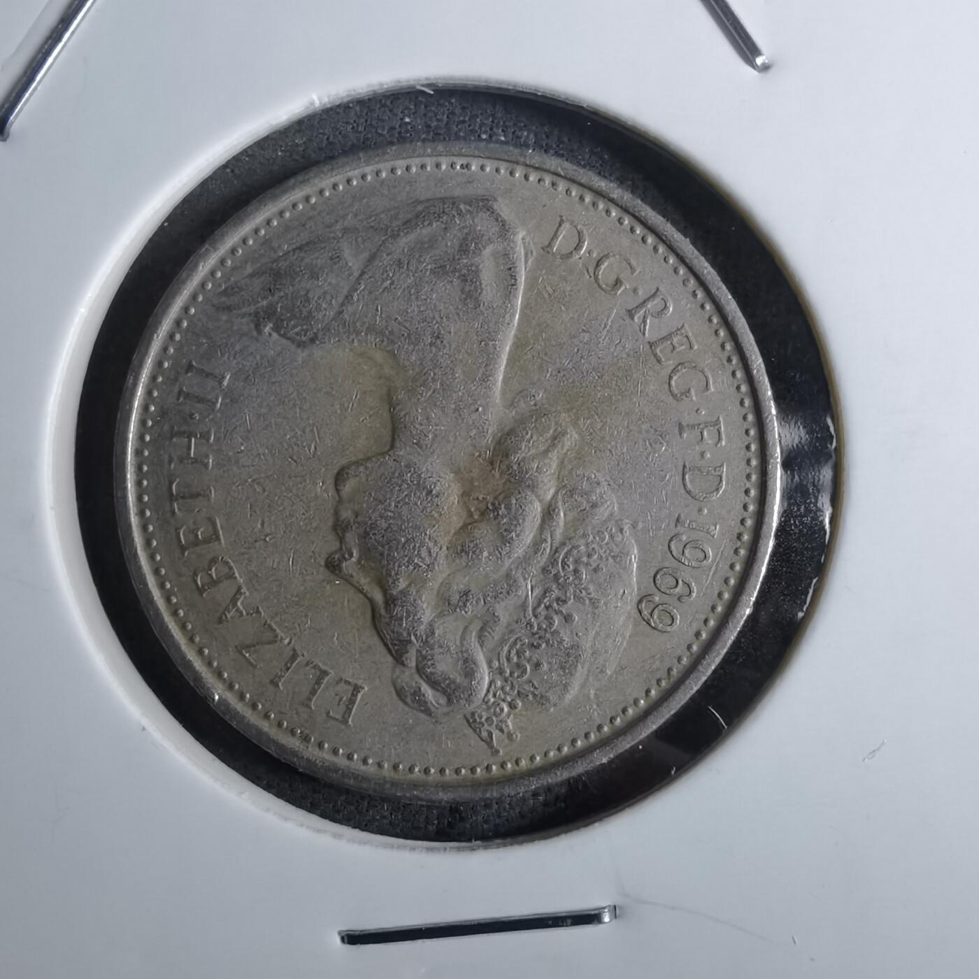 沼泽如烟--第886场 英国1969年5便士