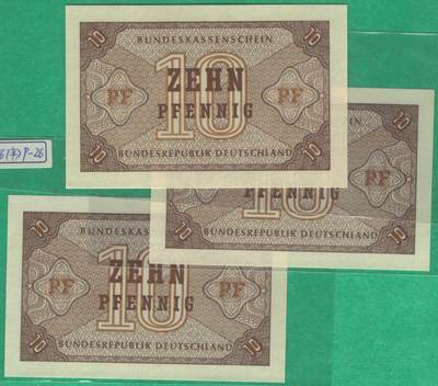 德国1967年10芬尼 未发行(西德为三战做准备而印制) P-26 实物图 UNC - 德国1967年10芬尼 未发行(西德为三战做准备而印制) P-26 实物图 UNC
