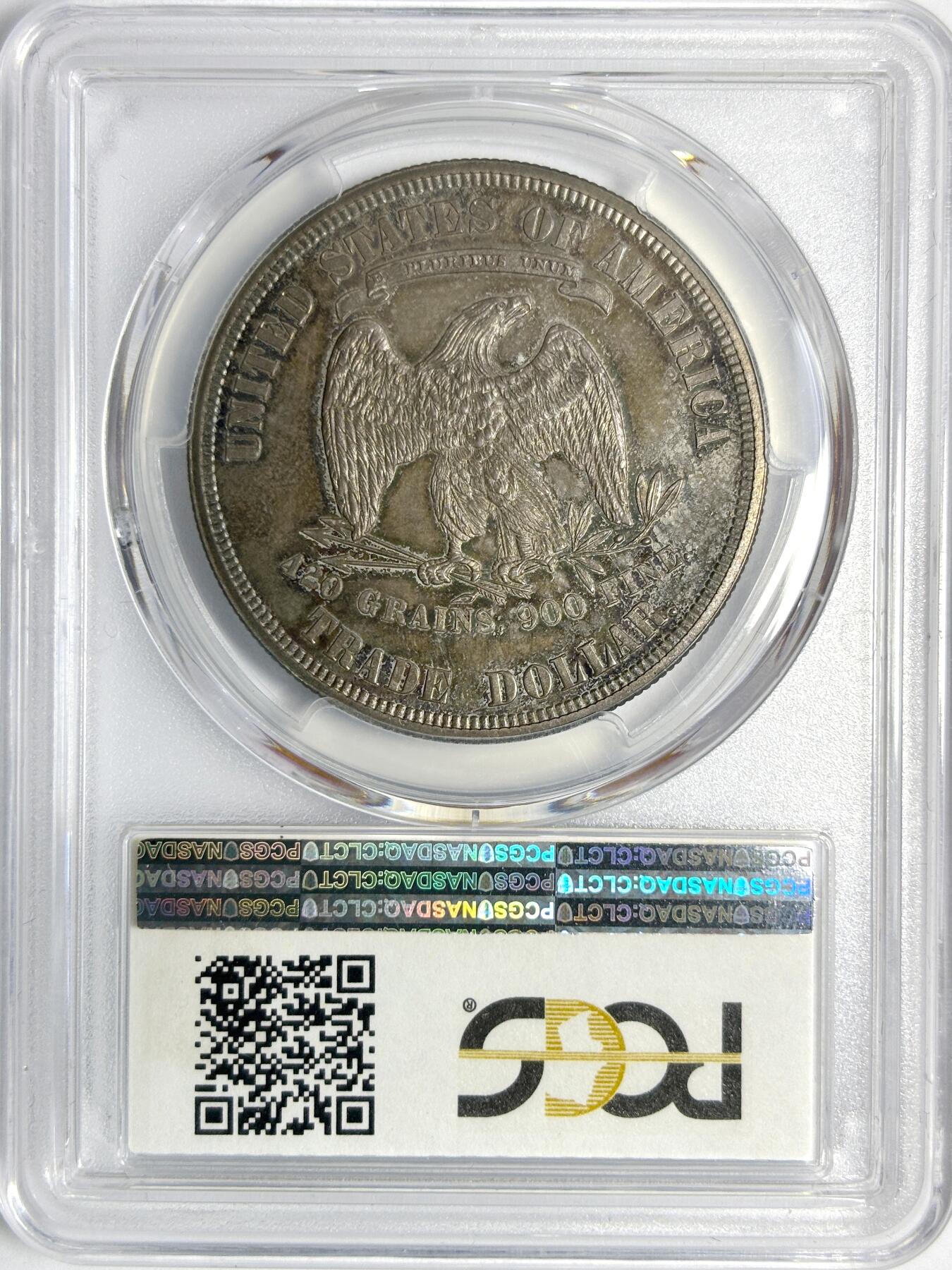 【雨安】【世界币章112-113期】周五/周六 两场连拍 2025-11-01 周六 19:30 保真 8秒倒数自动落锤 高效拍卖 [评级美洲] USA 美国 贸易银 1美元 拿花 1882年 PCGS-PR63