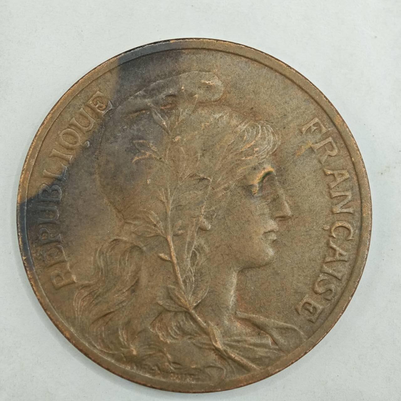 【淘币小摊】限时拍第七百八十四拍  老铜币场  满百包邮可预留两周  周一统一发货  法国1914年10分铜币