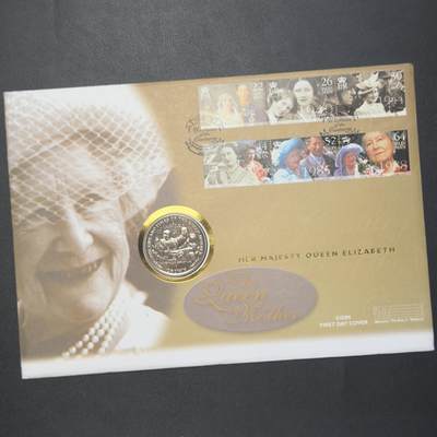 ＜小葵钱铺＞第64期·克朗币·套币·银币场·满200包邮，不寄存·3号发货 - 〈邮币封〉马恩岛1999年王太后生平·蜜月启程1克朗纪念币