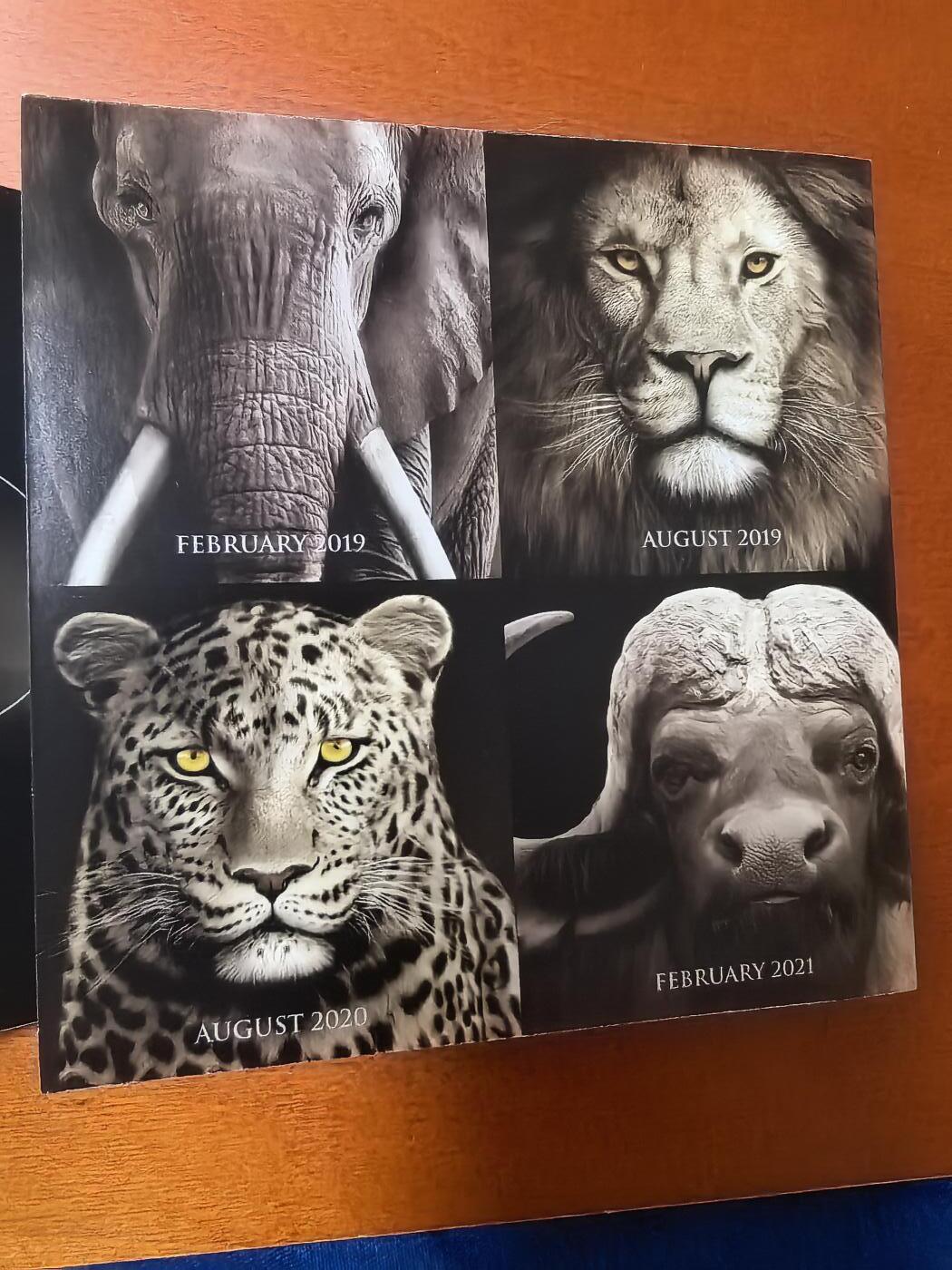 长老汇蛇年精选第六十九场拍卖 2020南非非洲五霸之一犀牛5朗德银币，卡装，1.5万枚