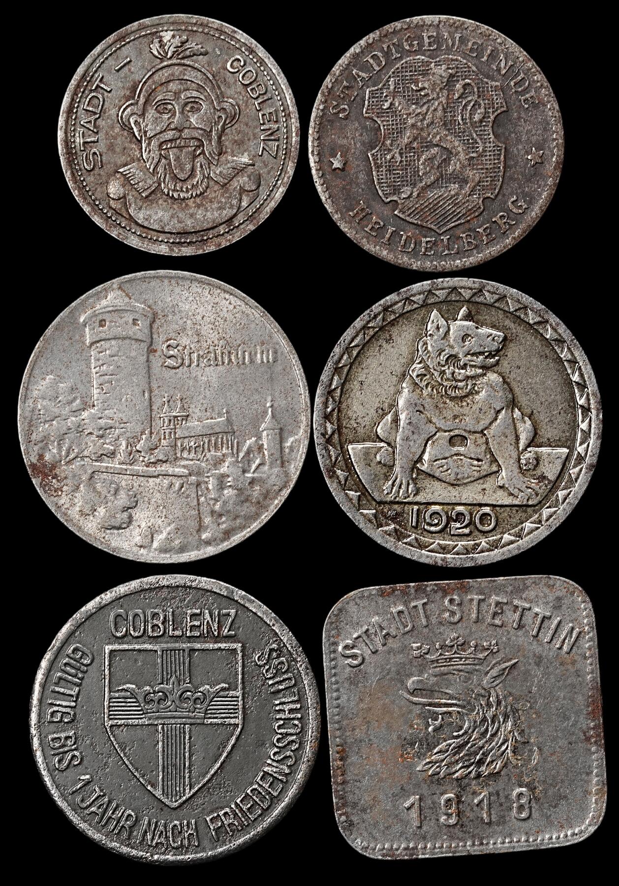 修遠堂世界钱币第九十一期 德国紧急时期铁币 第二组