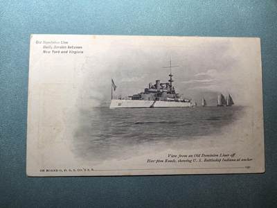 盛世勋华——号角文化勋章邮票专场拍卖第286期 - 美国二战时期军舰专题明信片 印第安纳号战列舰