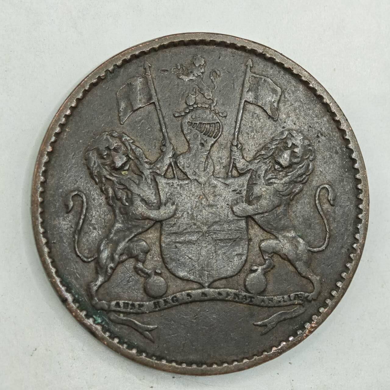 【淘币小摊】限时拍第七百八十四拍  老铜币场  满百包邮可预留两周  周一统一发货  圣赫勒拿1821年半便士铜币