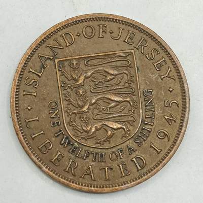 【淘币小摊】限时拍第七百八十四拍  老铜币场  满百包邮可预留两周  周一统一发货  - 泽西岛1948年乔治六世1/12先令铜币