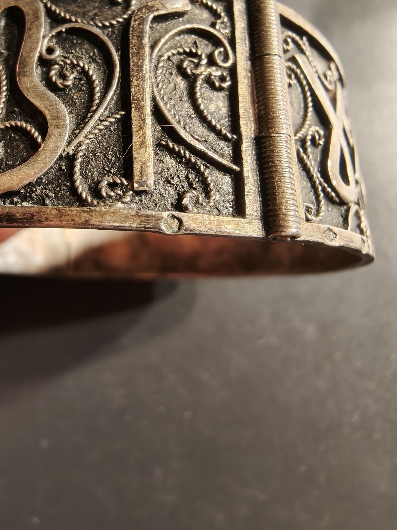 老王徽章第160期  法国银质手镯     螃蟹银标     33g