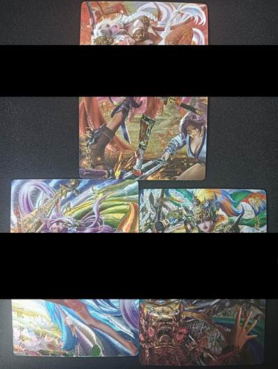 花开卡拍第45期（11月2号周日截拍，品控勿拍!!!拍品不寄存，运费5元，自制卡难免瑕疵，可能存在轻微撞角爆边等出厂瑕疵，品控介意勿拍！） - 卡玩帕克魂姬三国 18弹 粗闪3张