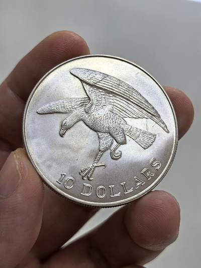 博洋堂世界钱币拍卖第144期（全场包邮） - 新加坡1974年老鹰10元银币