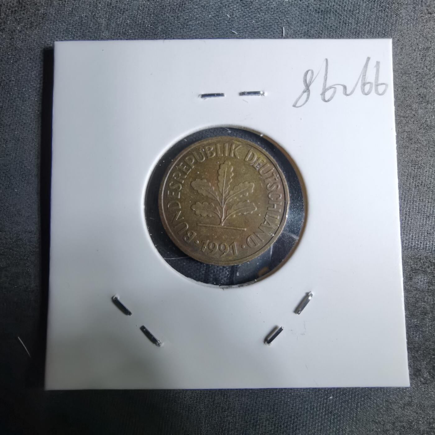 沼泽如烟--第886场 德国1991年5芬尼