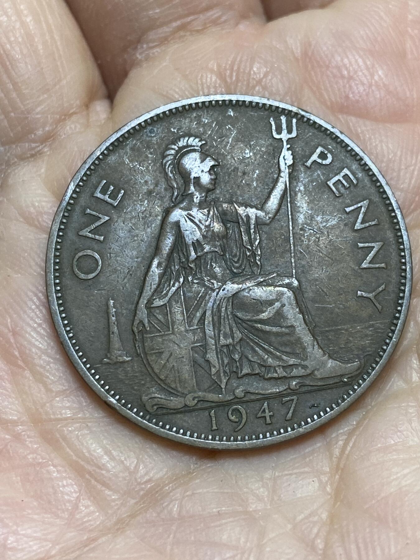 2025年第一百二十一场(总第一百四十七场）外国好品散币(免佣金) 英国🇬🇧1947年1便士(乔治六世第一版)