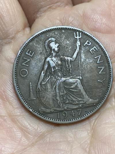 2025年第一百二十一场(总第一百四十七场）外国好品散币(免佣金) - 英国🇬🇧1947年1便士(乔治六世第一版)