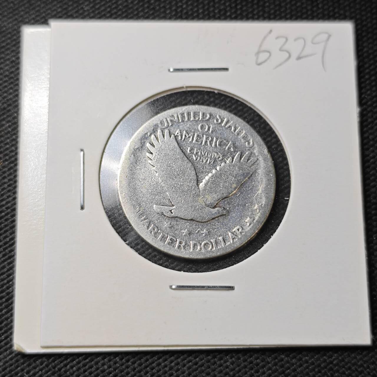 KK钱币收藏小铺  第363场  2月预留时间 周末发货  美国站人飞鹰25分银币