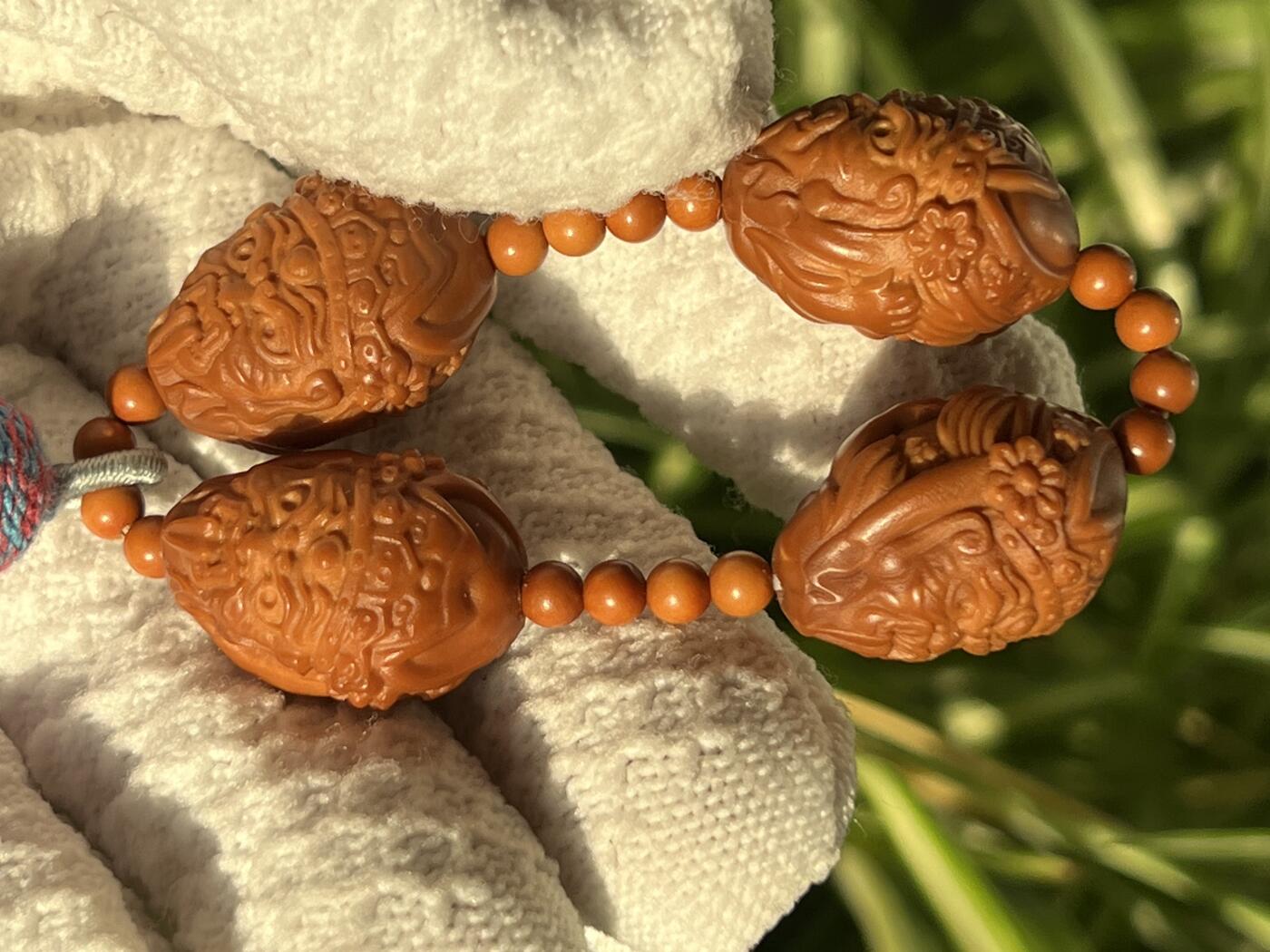 零元拍：橄榄核雕女财神扎基拉姆四不手捻