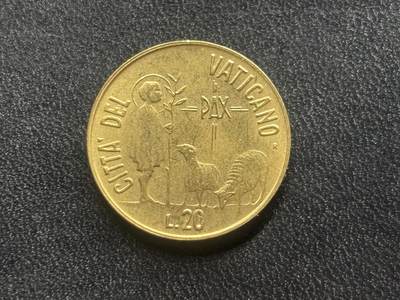 邮泉阁限时拍卖第三十四场 圣马力诺、梵蒂冈、意大利硬币专场（硬币在国外。请付邮费6元。） - 梵蒂冈教宗若望保禄二世1984年20里拉