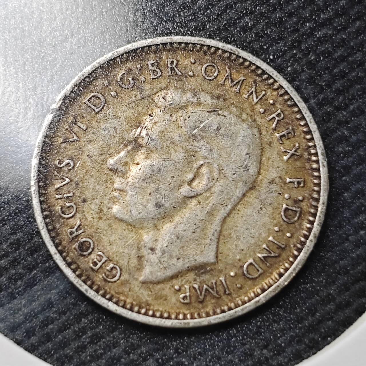 KK钱币收藏小铺  第363场  2月预留时间 周末发货  1942澳大利亚3便士银币