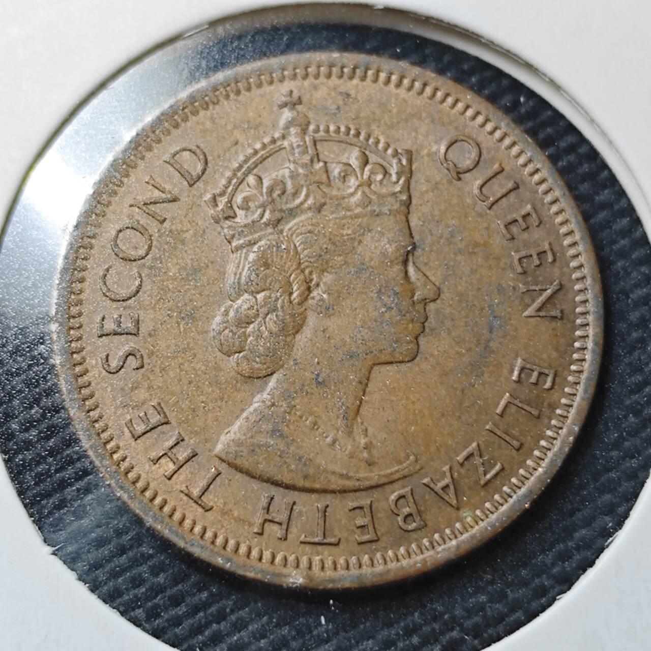 KK钱币收藏小铺  第362场  2月预留时间 周末发货  1969英属毛里求斯2分