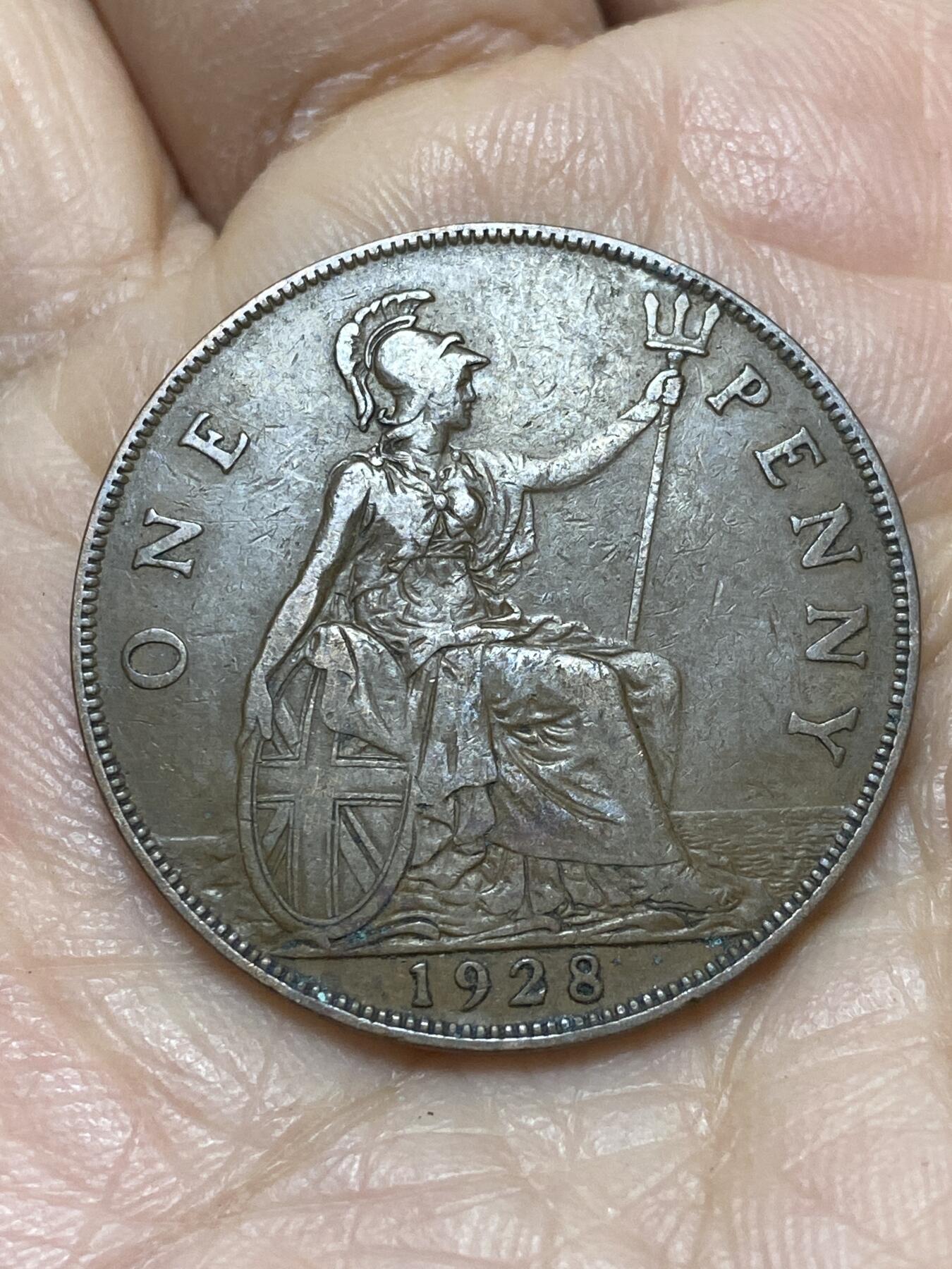 2025年第一百二十一场(总第一百四十七场）外国好品散币(免佣金) 英国🇬🇧1928年1便士(乔治五世第三版)