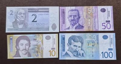 北京马甸外国币专卖第146期，外国纸币币专场，陆续上拍，欢迎关注 - 塞尔维亚3张：100第是补号9品左右，50第八品左右，10第和爱沙尼亚2克为全新