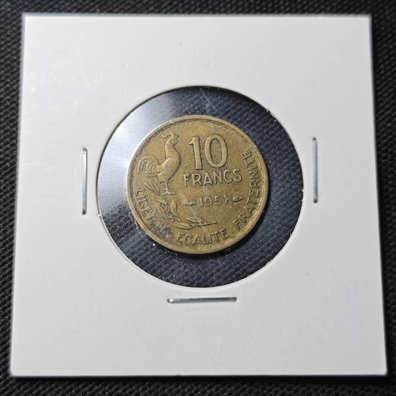 KK钱币收藏小铺  第363场  2月预留时间 周末发货  法国10法郎