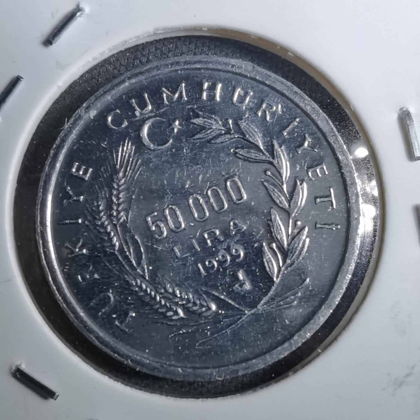 沼泽如烟--第888场 土耳其1999年50000里拉FAO