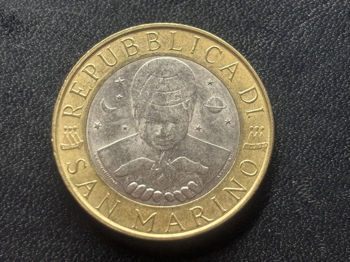 邮泉阁限时拍卖第三十四场 圣马力诺、梵蒂冈、意大利硬币专场（硬币在国外。请付邮费6元。） 圣马力诺1999年1000里拉