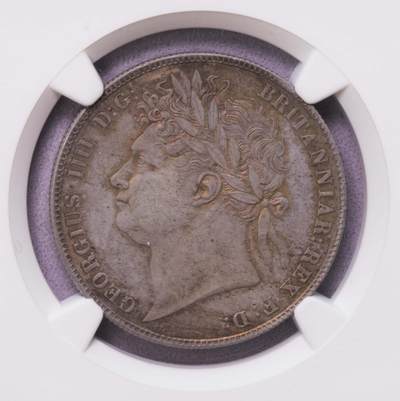 NGC-MS64+ 1824英国乔四纹章半克朗 唯一亚军名家旧藏 - NGC-MS64+ 1824英国乔四纹章半克朗 唯一亚军名家旧藏