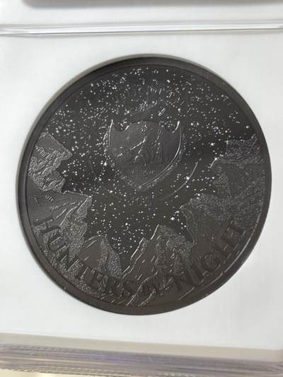 获奖帕劳2020年夜间猎人黑豹镶嵌黑曜石2盎司纪念银币，获得2021年度钱币之星最佳原创技术币大奖第二名，999银，发行888枚