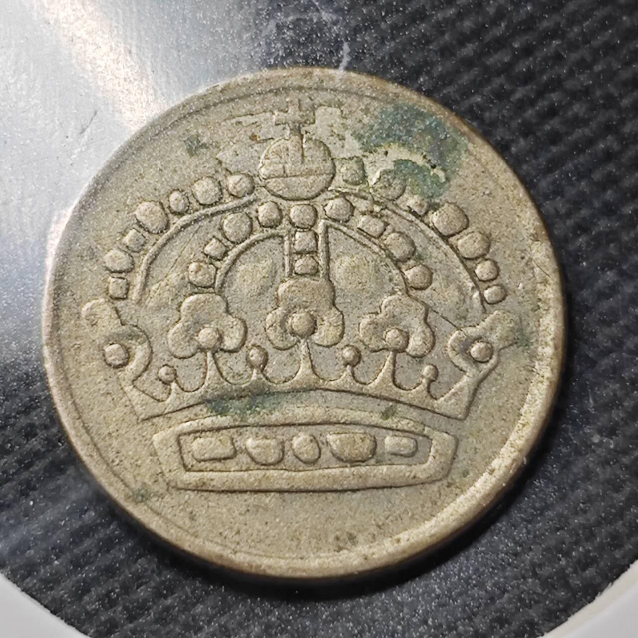 KK钱币收藏小铺  第363场  2月预留时间 周末发货  1956瑞典25欧尔银币