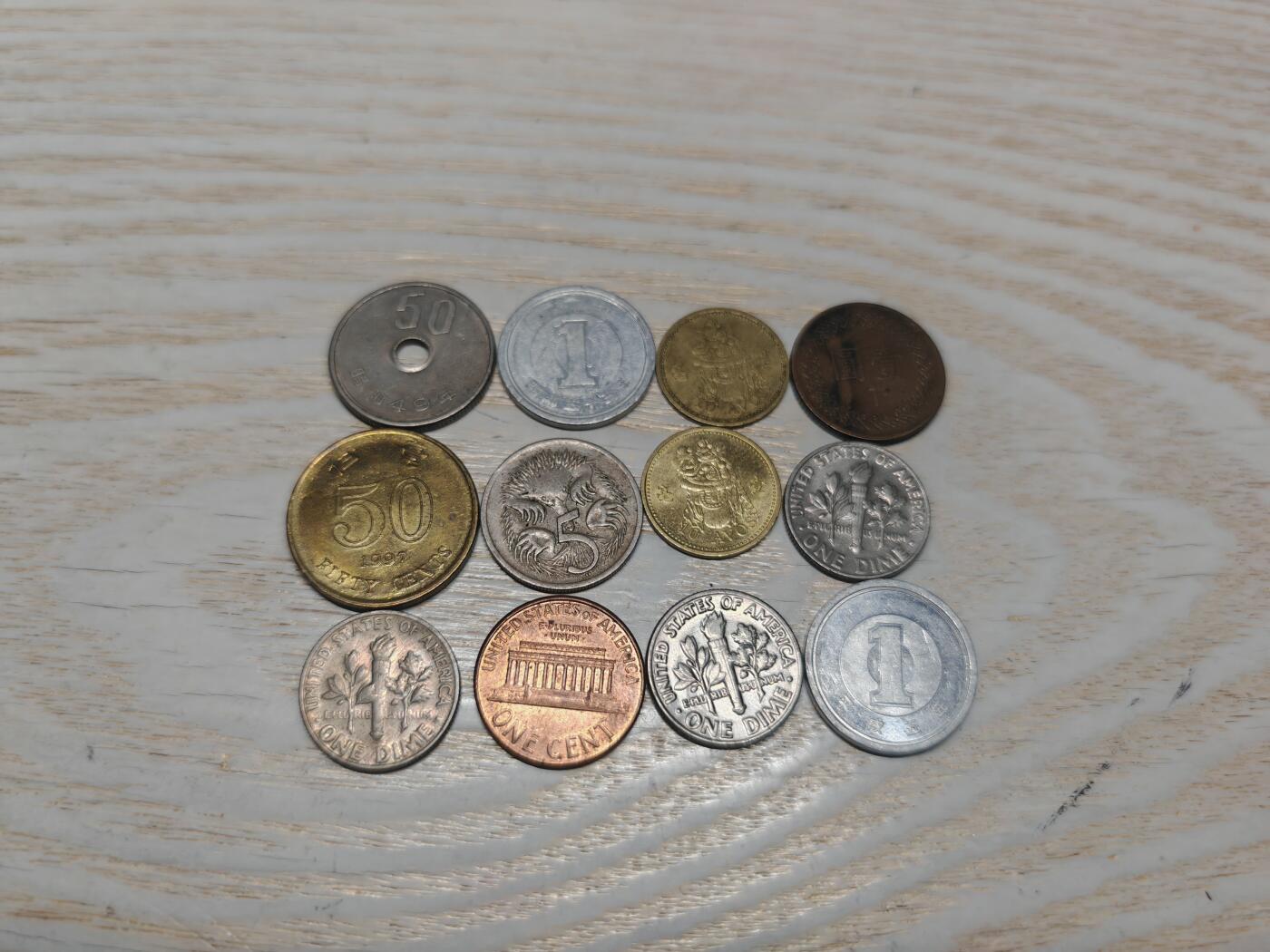 美国 日本 澳大利亚等地区 小硬币12枚