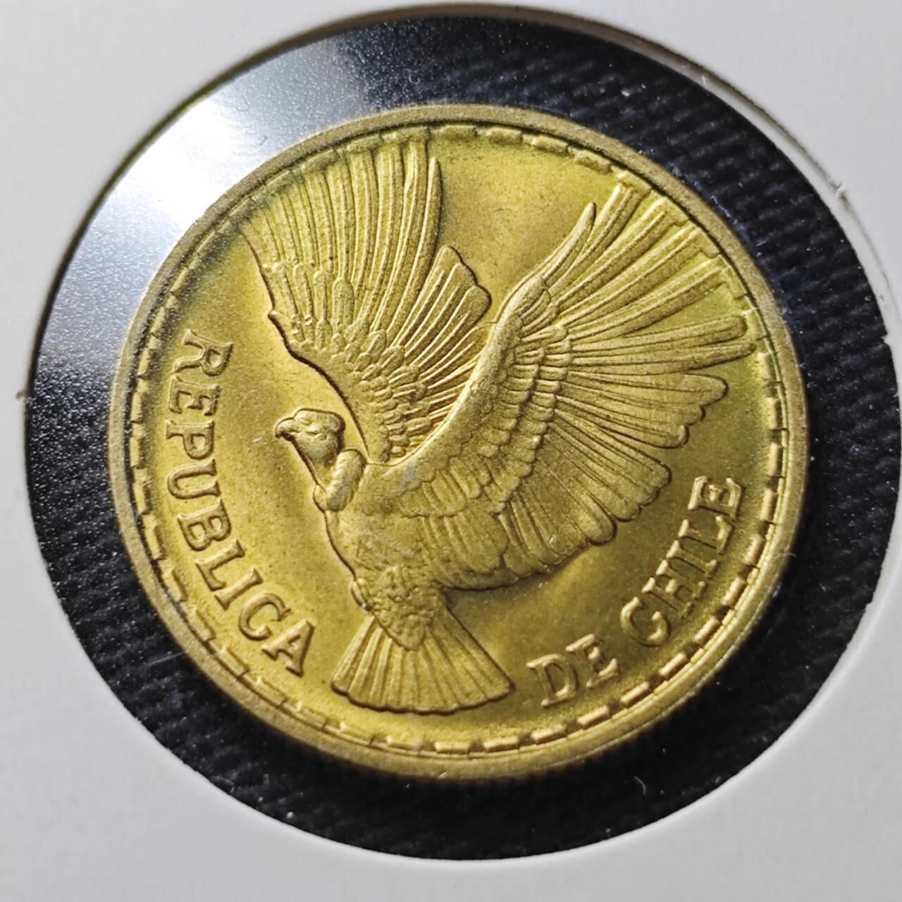 KK钱币收藏小铺  第362场  2月预留时间 周末发货  1970智利5分铜币 好品