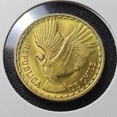 KK钱币收藏小铺  第362场  2月预留时间 周末发货 -  1970智利5分铜币 好品