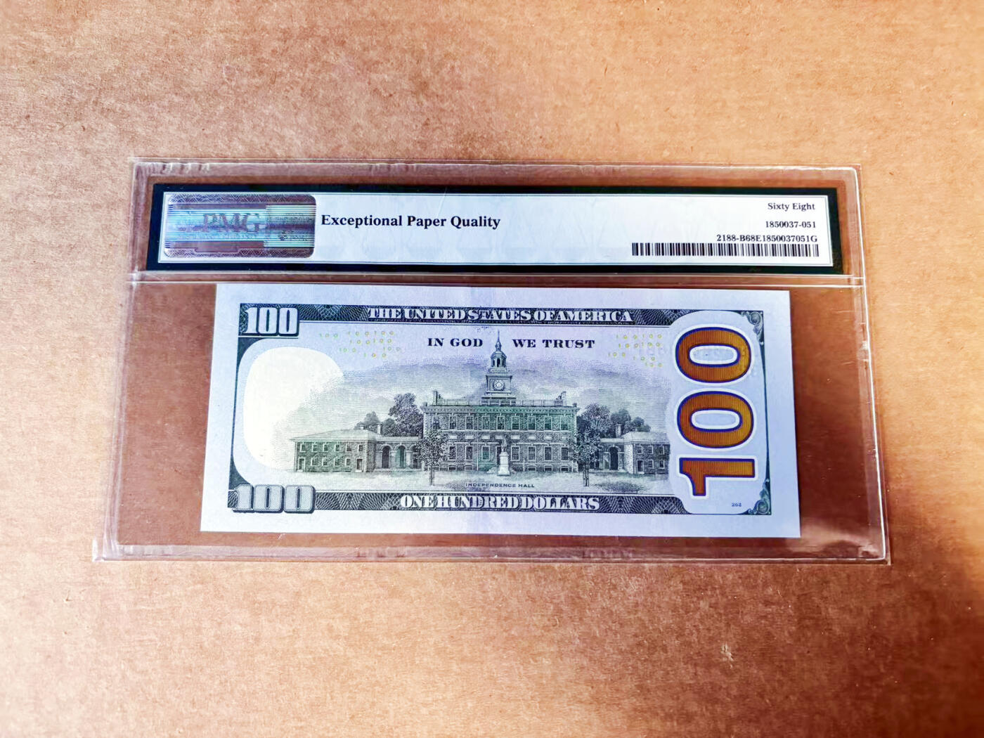 【Blue Auction】世界纸币精拍第745期——18级TOP拍卖/信誉/品质/专业/高效💫 【近全同8 恐龙8 无47 少见】美国 2013年100美金 PMG68EPQ 超高分