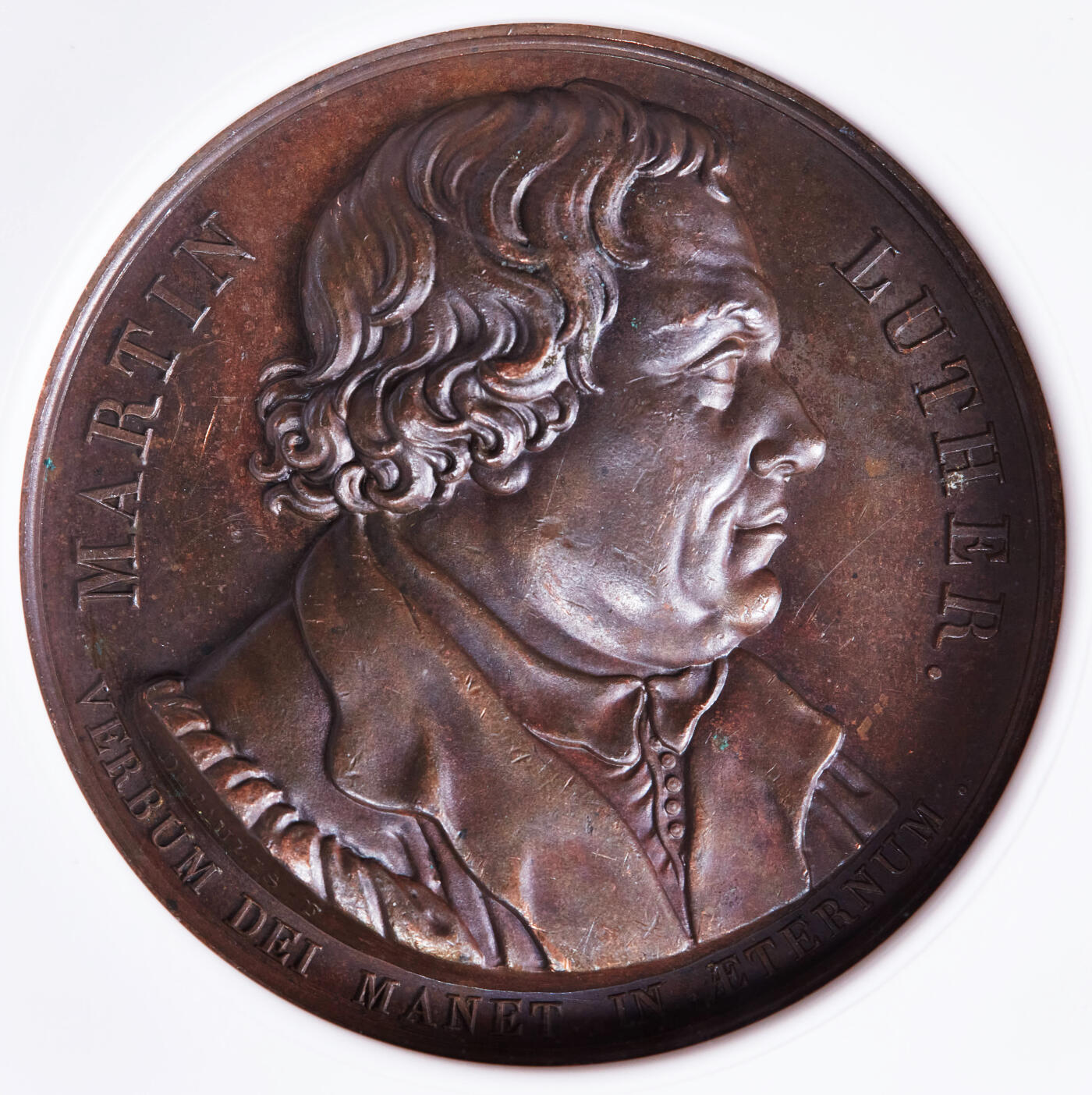 【俄甄集藏】2025年(044)11-12星期三晚 19:30 全场包邮 法国历史事件系列1817年纪念马丁·路德宗教改革“九十五条论纲”颁布300周年大铜章，NGC MS61，高浮雕