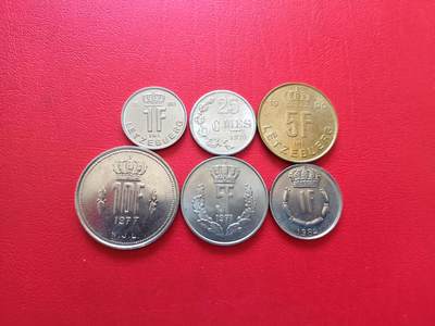 【云涧收藏】第七十六场 - 卢森堡6枚，UNC