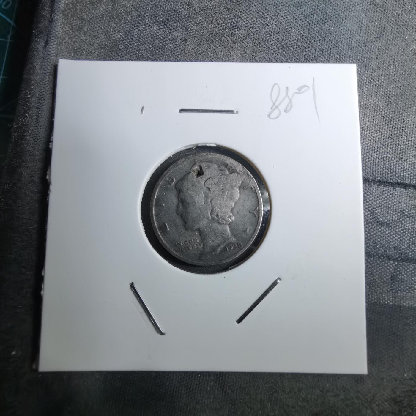 沼泽如烟--第888场 美国1938年十分银币有伤