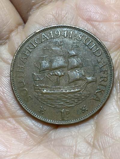 2025年第一百二十一场(总第一百四十七场）外国好品散币(免佣金) - 英属南非1941年1便士(乔治六世第一版)