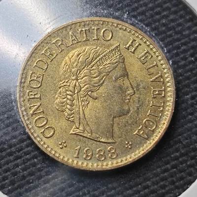 KK钱币收藏小铺  第362场  2月预留时间 周末发货 -  瑞士5分铜币