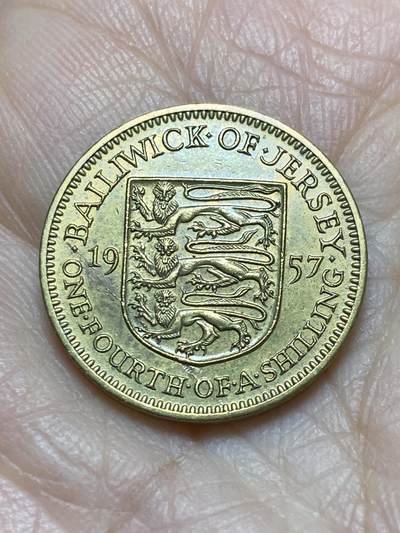 2025年第一百二十一场(总第一百四十七场）外国好品散币(免佣金) - 英属泽西岛🇯🇪1957年1/4先令