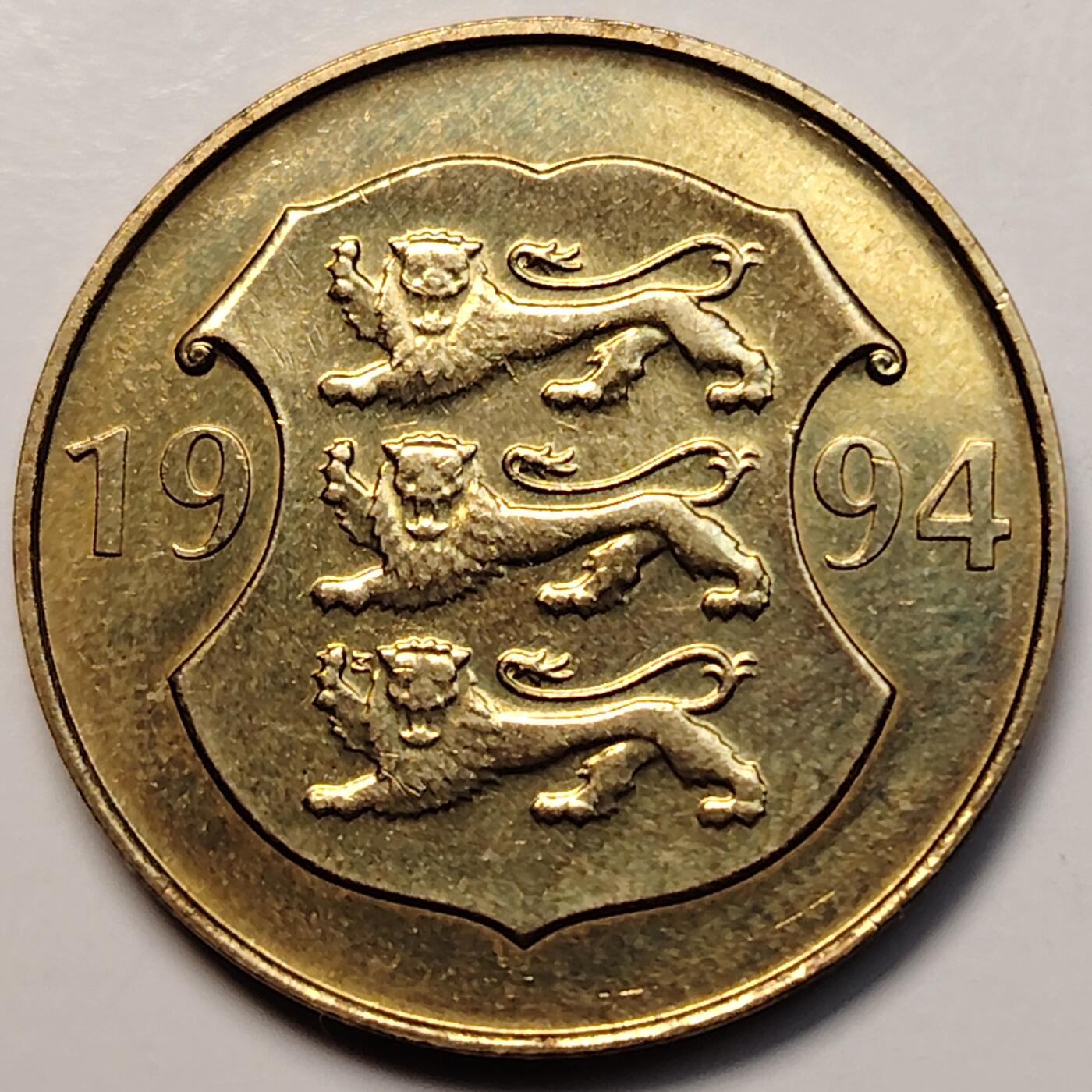 布加迪🐬～世界钱币(上海)🌾第 256 期 /  各国套币和散币 爱沙尼亚🇪🇪 1994年 5克朗