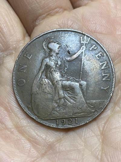 2025年第一百二十一场(总第一百四十七场）外国好品散币(免佣金) - 英国🇬🇧1921年1便士(乔治五世第一版)