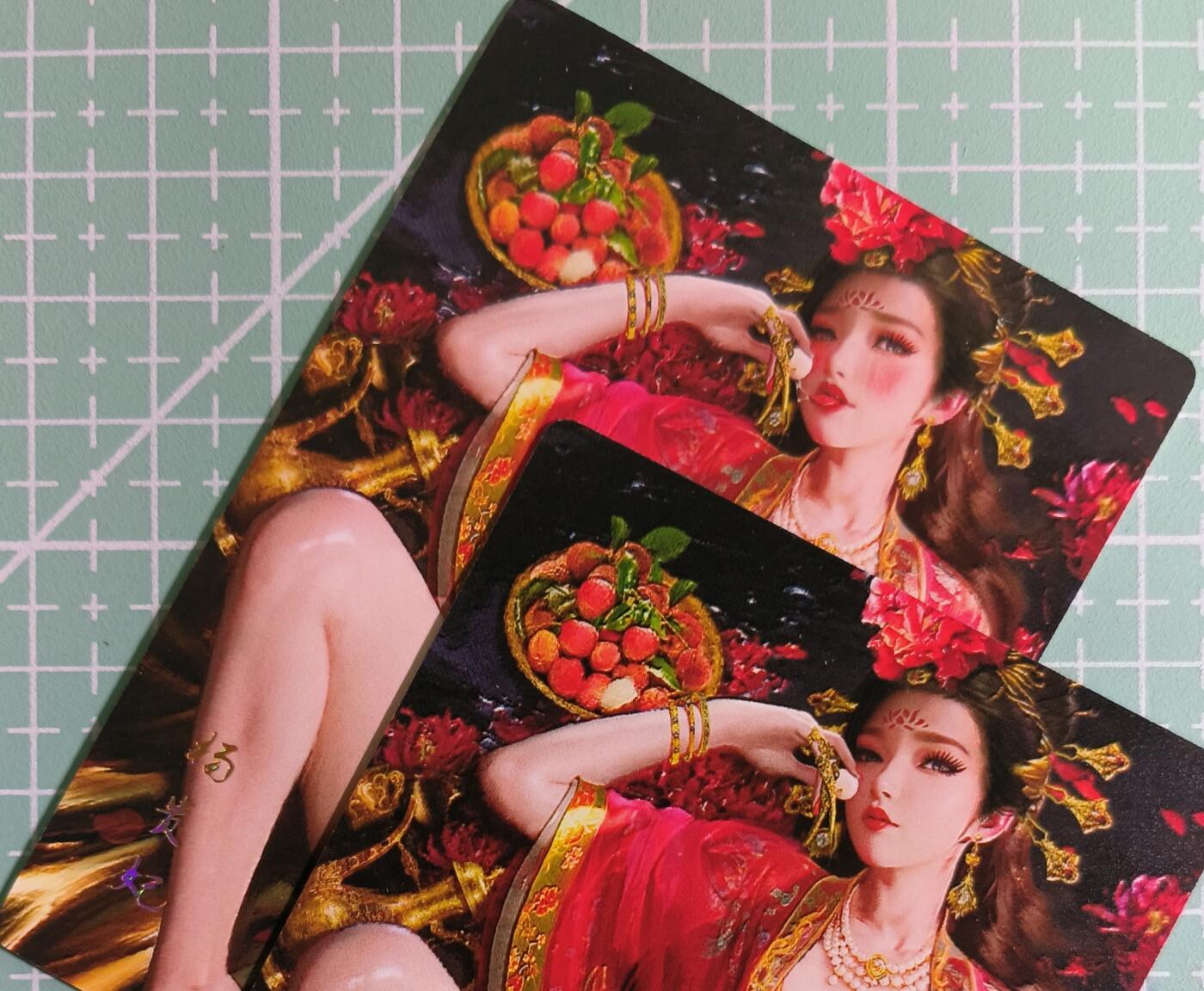 C先生卡牌 第15期 元集纪·刷子签·罐儿签·毒瘤签(持续收拍品中...) 【普卡】星宿卡牌《玄媚鉴》杨贵妃 双服饰