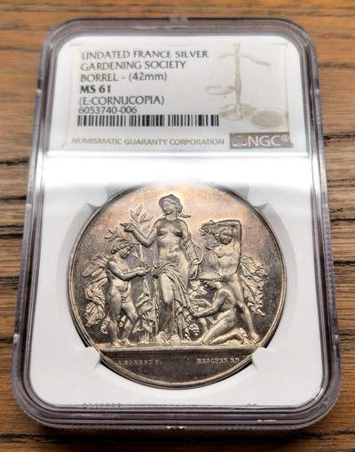凡希社世界钱币微拍第三百十三期 - 十九世纪法国园艺协会纪念银章NGC-MS61