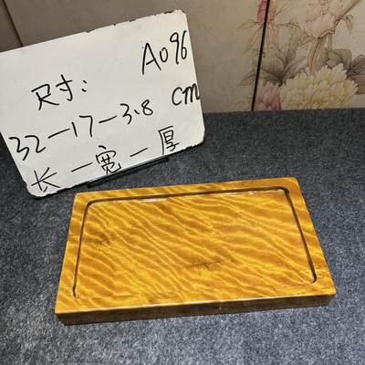 听雨轩（14）木雕 - 金丝楠木整体原木实木干泡台A096  32*17*3.8