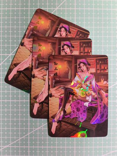 C先生卡牌 第15期 元集纪·刷子签·罐儿签·毒瘤签(持续收拍品中...) - 【彩闪】青鸾殿《水浒外传》孙二娘 三渐变