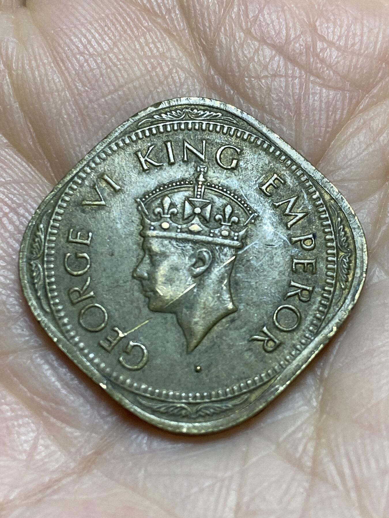 2025年第一百二十一场(总第一百四十七场）外国好品散币(免佣金) 英属印度1945年2安娜(乔治六世时期)